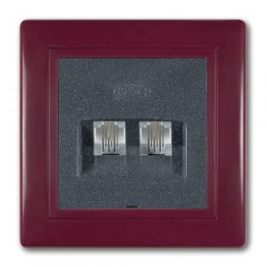 PRESTIGE Priključnica telefonska  2xRJ12 6/4  332