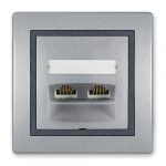 PRESTIGE Priključnica telefonska  2xRJ12 6/6 Cat 3  S2S