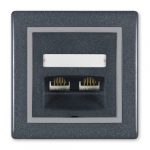 PRESTIGE Priključnica komunikacijska  2xRJ45 Cat5e FTP  212