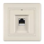 PRESTIGE Priključnica komunikacijska  1xRJ45 Cat 6A UTP  krem b/m