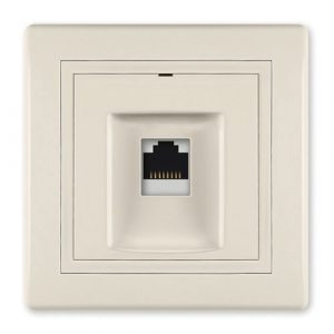 PRESTIGE Priključnica komunikacijska  1xRJ45 Cat 6A UTP  krem b/m