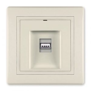 PRESTIGE USB punjač  2xUSB 2.1A 5V=  krem b/m