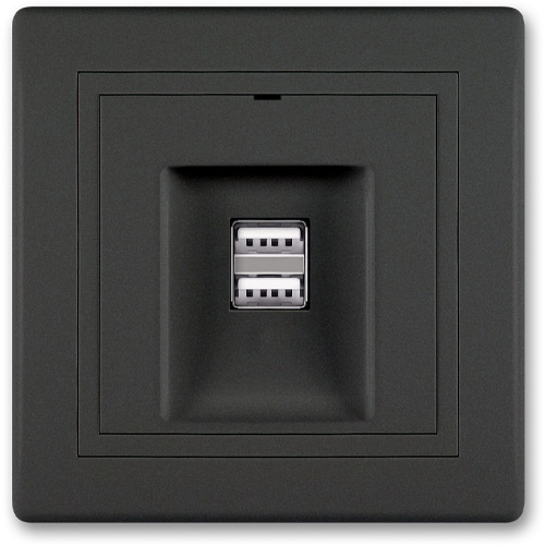 PRESTIGE USB punjač  2xUSB 2.1A 5V= crni soft