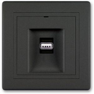 PRESTIGE Priključnica  USB/USB female Keystone crna soft