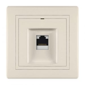 PRESTIGE Priključnica komunikacijska  1xRJ45 Cat 6A FTP krem b/m