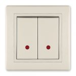 PRESTIGE Sklopka serijska  sa indikacijom 10A 250V~  krem b/m