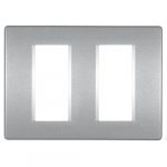 MODE Maska dvostruka  1M+1M/3M za prirubnicu 3M  metal. srebrna
