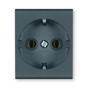 MODE Priključnica dvopolna  2M  antracit blok