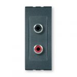 MODE Priključnica audio  RCA dvostruka 1M  antracit