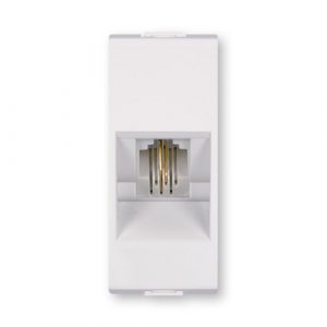 MODE Priključnica telefonska  RJ12 6/4 Cat3 1M  beli blok