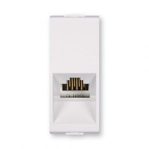 Priključnica komunikacijska RJ45 Cat 6 FTP 1M  beli blok