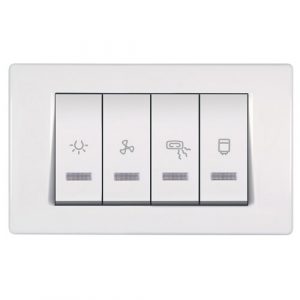 MODE Sklopka za kupatilo  indikat. 2x10+2x16A 250V~ horiz.  bela