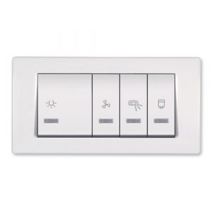 MODE Sklopka za kupatilo  indikat. 2x10+2x16A 250V~ horiz.  bela