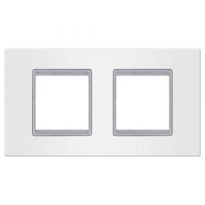 EXPERIENCE Maska 2X2M horizontalna  BASIC  bela sa silver nosačem