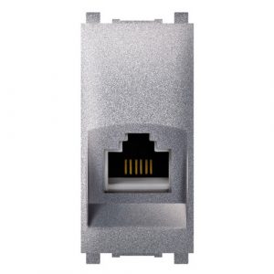 EXPERIENCE Priklj. telefonska  RJ12 6/6 Cat3 Keystone 1M  silver