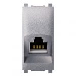EXPERIENCE Priklj. komunik.  RJ45 Cat6A Keystone LB UTP 1M  silver