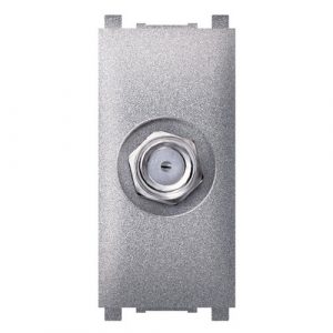 EXPERIENCE Priključnica antenska TV  za indiv. sisteme F/F 1M  silver