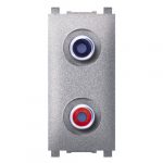 EXPERIENCE Priključnica audio  RCA dvostruka 1M  silver