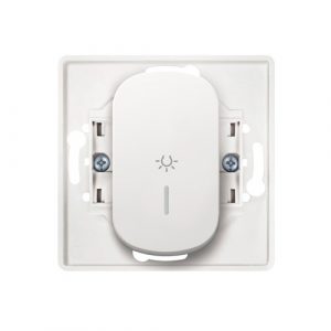 EON Taster sklopka za svetlo sa indik. bez maske  10AX 250V~ uski taster  bela