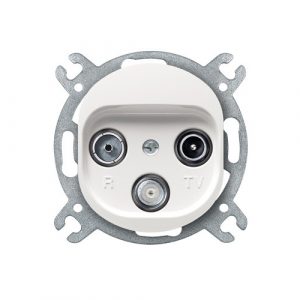 EON Priključnica antenska bez maske  TV/FM/SAT - završna  bela