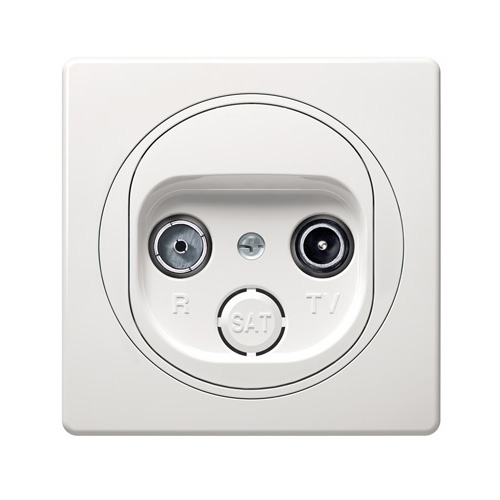 EON Priključnica antenska TV/FM - završna bela