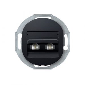 EON Priključnica telefonska bez maske  2xRJ12 6/4 Cat 3  crna soft