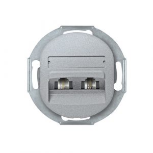 EON Priključnica telefonska bez maske  2xRJ12 6/4 Cat 3  silver