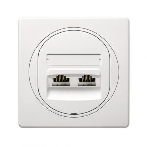 EON Priključnica komunikacijska  2xRJ45 Cat 5e UTP  bela