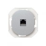 EON Priključnica komunikacijska bez maske  1xRJ45 Cat 6A UTP  silver