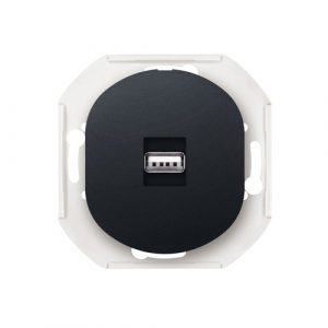 EON Priključnica bez maske  USB/USB female Keystone  crna soft