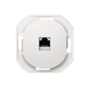 EON Priključnica komunikacijska bez maske  1xRJ45 Cat 6A FTP  bela