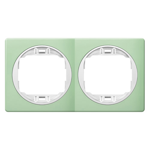 EON Maska dvostruka  - horizontalna  pastel zelena sa belim nosačem