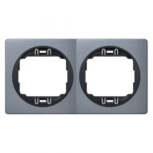 EON Maska dvostruka  - horizontalna  antičko srebro sa crnim nosačem