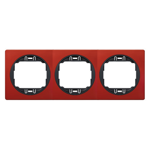 EON Maska trostruka - horizontalna crvena sa crnim nosačem