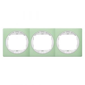 EON Maska trostruka  - horizontalna  pastel zelena sa belim nosačem