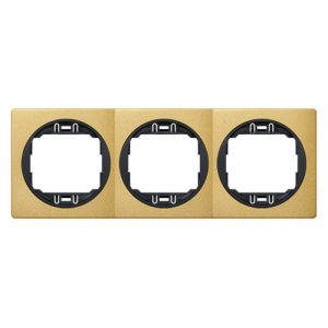 EON Maska trostruka  - horizontalna  zlatna sa crnim nosačem