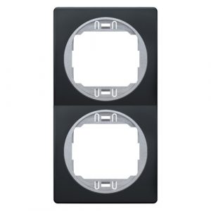 EON Maska dvostruka  - vertikalna  crna sa silver nosačem