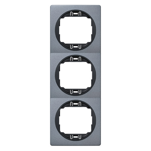 EON Maska trostruka  - vertikalna  antičko srebro sa crnim nosačem