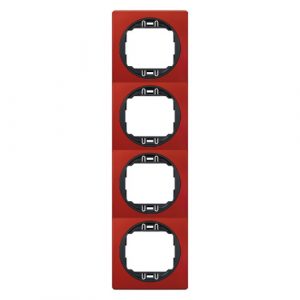 EON Maska četvorostruka  - vertikalna  crvena sa crnim nosačem