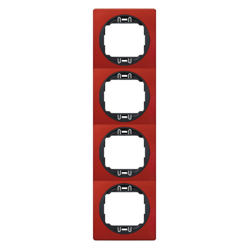 EON Maska četvorostruka - vertikalna crvena sa crnim nosačem