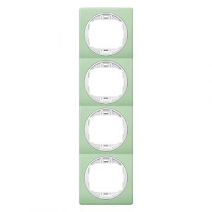 EON Maska četvorostruka  - vertikalna  pastel zelena sa belim nosačem