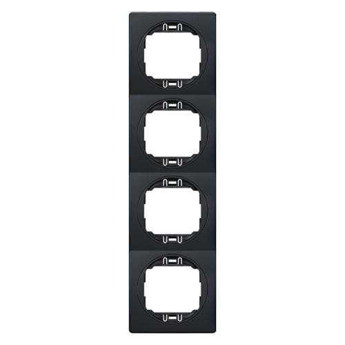 EON Maska četvorostruka - vertikalna crna sa crnim nosačem