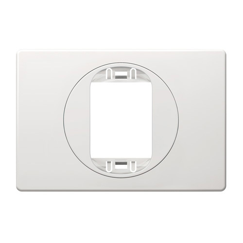 EON Maska jedn. 80x120 za uski taster bela sa belim nosačem