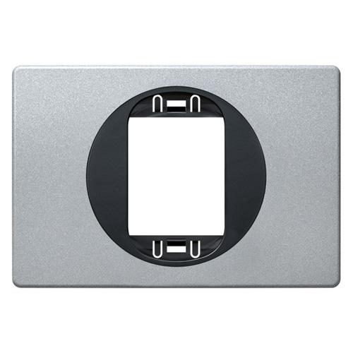 EON Maska jedn. 80x120 za uski taster silver sa crnim nosačem