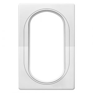 EON Maska duple priključnice   bela sa belim nosačem