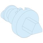 SE trougaoni umetak, 6.5 mm muški