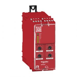 SE Preventa module cat.4 features xpsuak + delayed outputs 24vac/dc screw