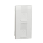 SE New Unica Dvost. utičnica RJ45 CAT5 UTP 45x90 bela