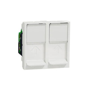 SE New Unica Dvostruka utičnica RJ45 CAT6 STP 2m bela