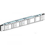 SE Straight distribution length Canalis KTA aluminium 3200A 3L+PE made to measure length 2.5-3m 2 outlets RAL9001